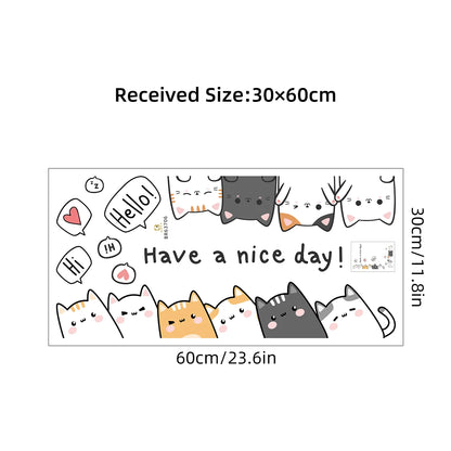 1Pc Cartoon Animals Baby Room Wall Stickers for Front Door Sheet Kids Room Children's Bedroom Wall Decals Home Decoration-HomeDecorDecals_com