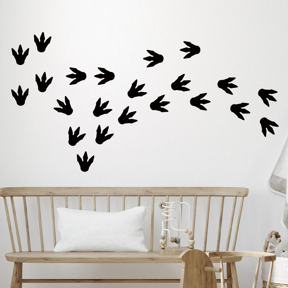 2pcs Cute Footprints Silhouettes Wall Stickers for Kids Room Living Room Wall Decals Bedroom Decoration Child Home Decor DIY-HomeDecorDecals_com
