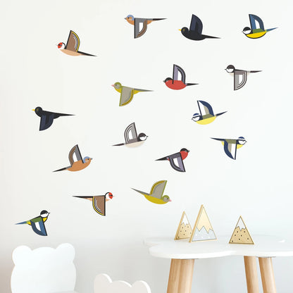 Cartoon Cute Animals Birds Wall Windows Sticker Kids Room Decoration Baby Room for Bedroom Home Decor Living Room Wall Decals-HomeDecorDecals_com
