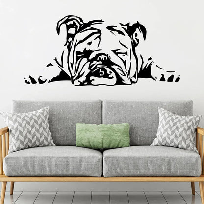 Puppy Lying Down Silhouette Wall Decal | Home Decor by HomeDecorDecals.