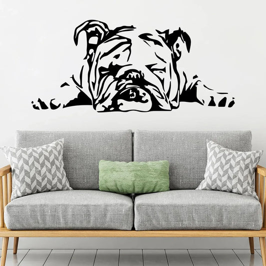 Puppy Lying Down Silhouette Wall Decal | Home Decor by HomeDecorDecals.