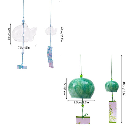 Stained Glass Wind Chimes Small Golden Fish Wind Chimes Can DIY Hand-painted Outdoor Hanging Ornaments Birthday Gift Crafts-HomeDecorDecals_com