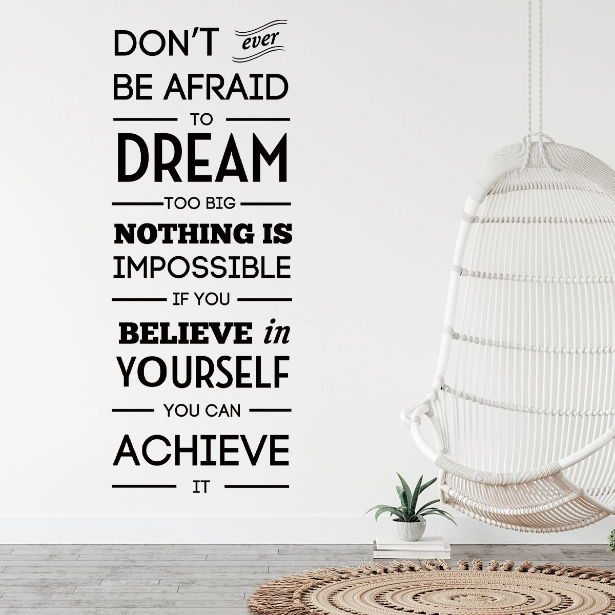 Encourage Dream Text Wall Decal | Home Decor removable peel and stick wall decal by HomeDecorDecals.