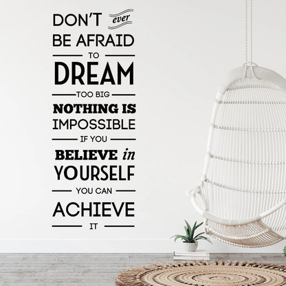 Encourage Dream Text Wall Decal | Home Decor removable peel and stick wall decal by HomeDecorDecals.