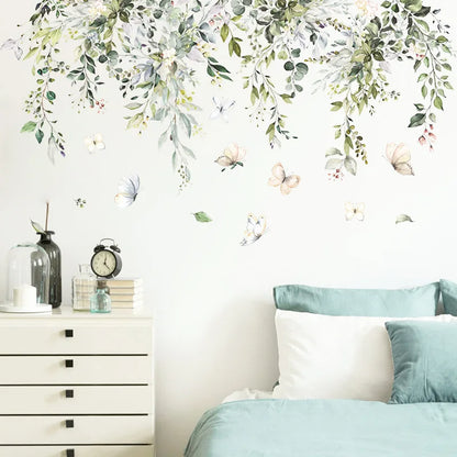 Branch and Butterflies Removable Wall Decal | Home Decor removable peel and stick wall decal by HomeDecorDecals.