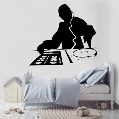 DJ Wall Decal | Gaming Room Decor design details by HomeDecorDecals.