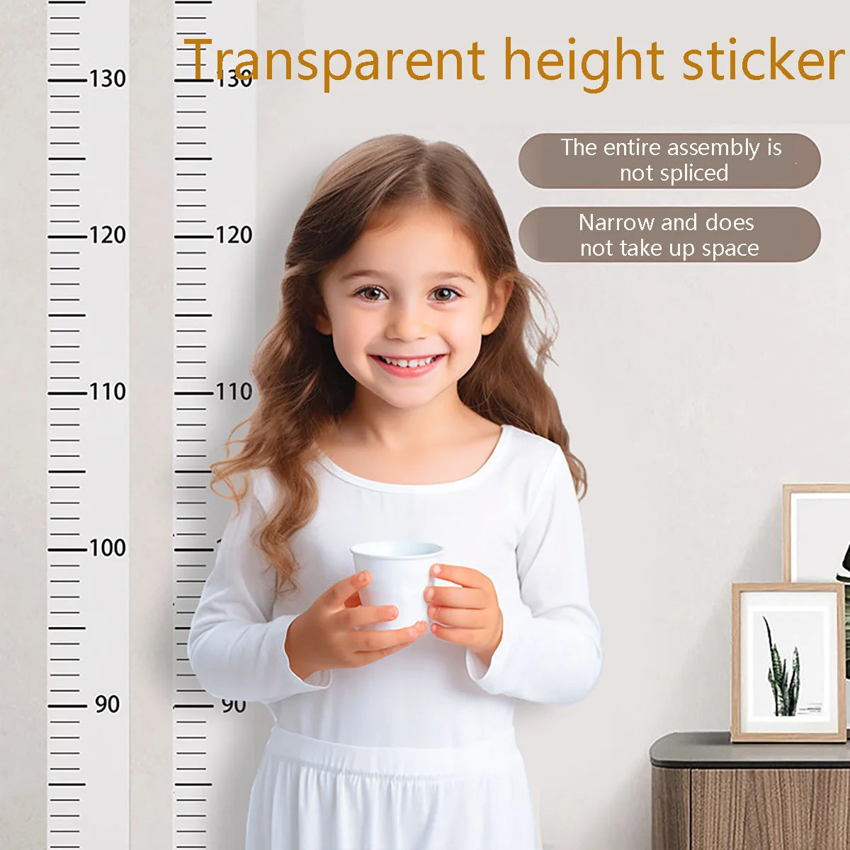 1PC Height Sticker 0-200cm Sticker, Living Room Bedroom, Middle School Student Dormitory Wall Waterproof Self-adhesive Height Pa-HomeDecorDecals_com