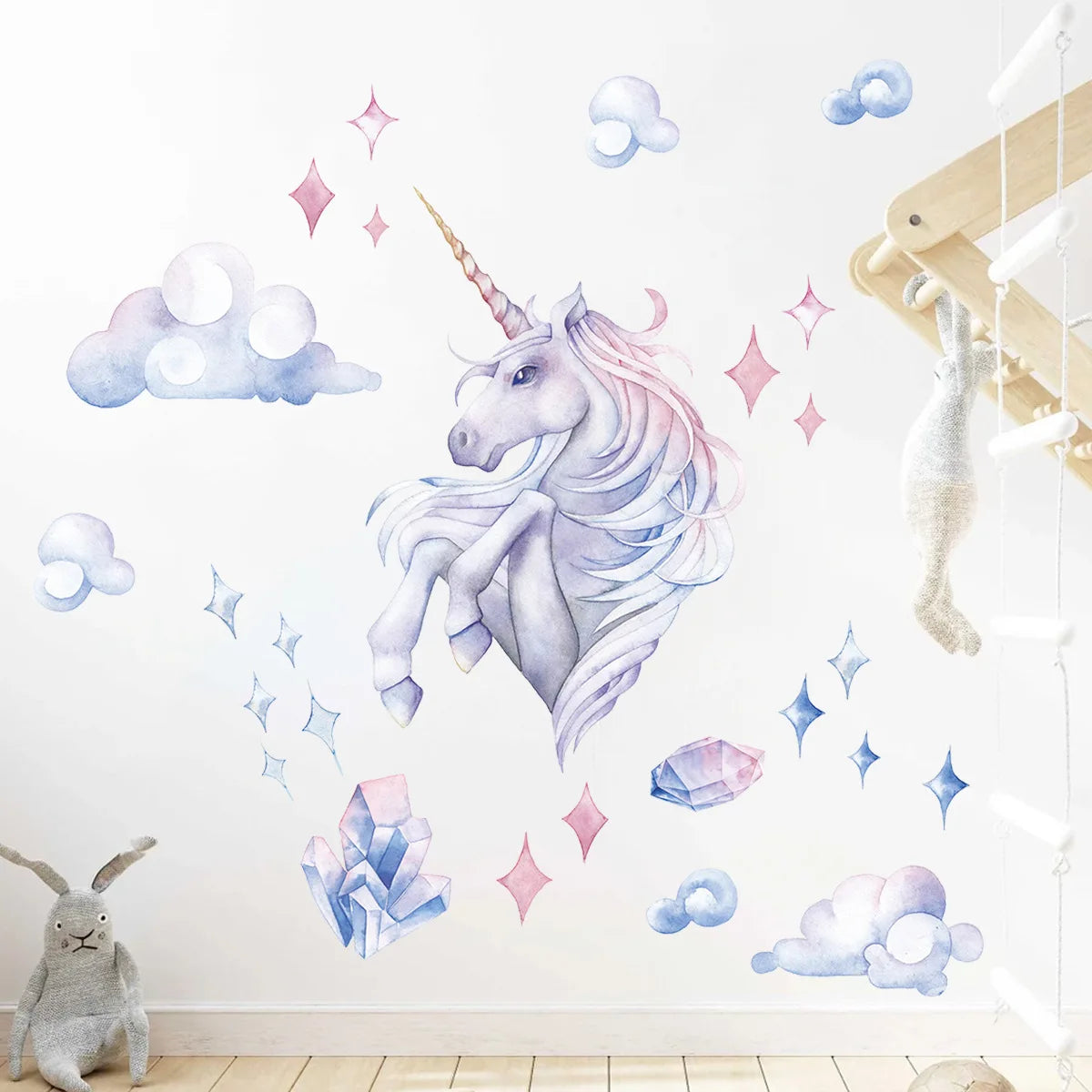 Cartoon Planet Rocket Height Measurement Wall Stickers for Kids Room Baby Boy Room Height Roller Grow Up Chart Wall Decals Mural-HomeDecorDecals_com