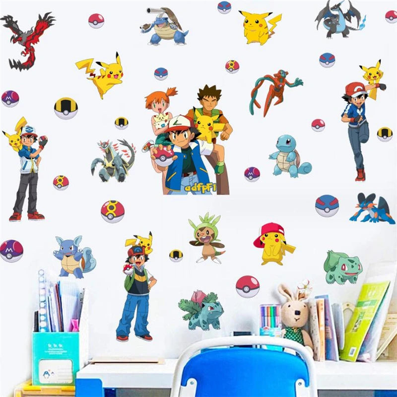 3D Cartoon Pikachu Wall Sticker for Kids Room Decor-HomeDecorDecals_com