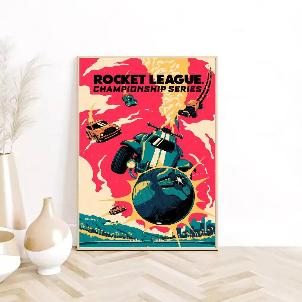 game R-Rocket L-League Poster Self-adhesive Art Waterproof Paper Sticker Coffee House Bar Dorm Room Wall Decor-HomeDecorDecals_com