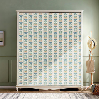 Additional view of Fresh Blue Bohemian Floral Wall Decal | Home Decor by HomeDecorDecals.