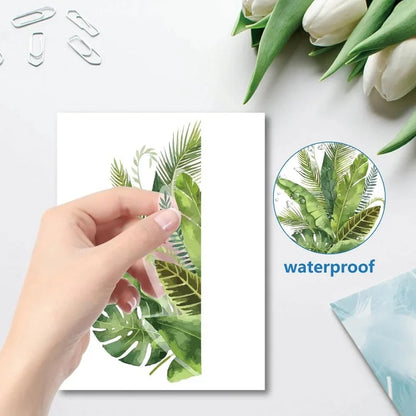 Close-up view of Tropical Fern Leaves Wall Decal | Home Decor by HomeDecorDecals.