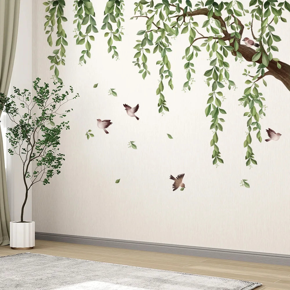 Green Leaves Nature Wall Decal | Home Decor design details by HomeDecorDecals.