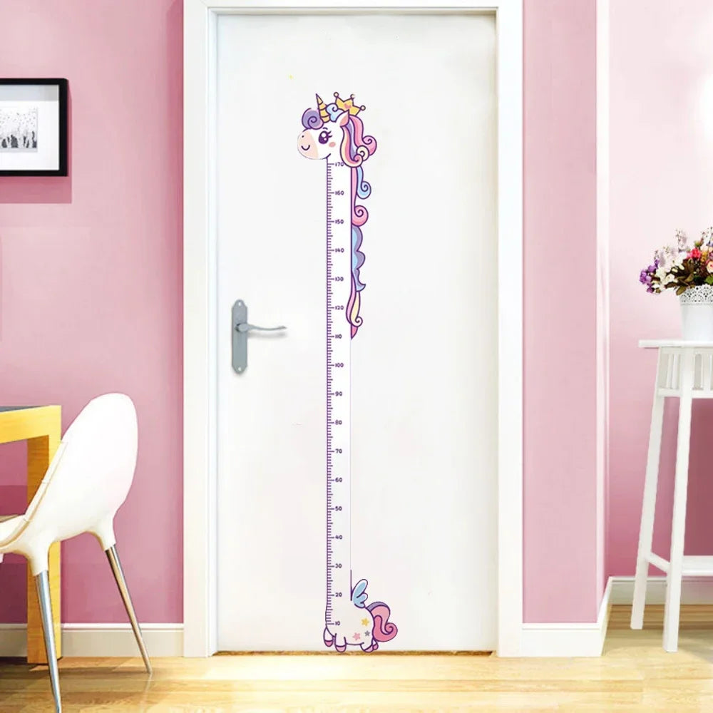 Whimsical Animal Growth Chart Wall Decals for Kids-HomeDecorDecals_com