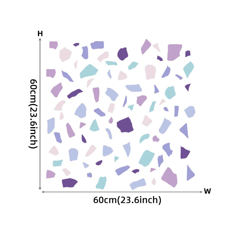Purple Terrazzo Pattern Wall Decal | Room Decor displayed in room decor by HomeDecorDecals.