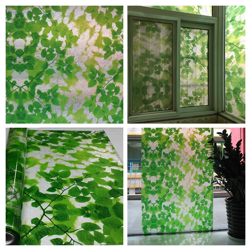 Window Privacy Film Adhesive Film Static Clings 3D Decorative Flower Window Film Stained Vinyl Glass Christmas Window Sticker-HomeDecorDecals_com