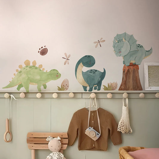 Dinosaur Wall Decals, Dino Alphabet Wall Stickers, Wall Decor for Boy Girl Kids Nursery Baby Bedroom Living Room Classroom-HomeDecorDecals_com