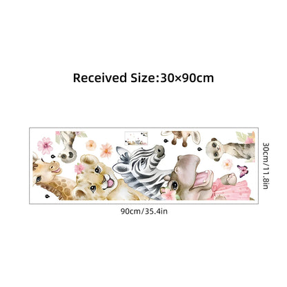 Cartoon Cute Watercolour Animals Door Stickers Decoration for Bedroom Wall Sticker Living Room Wall Art Home Decore Kids Room-HomeDecorDecals_com