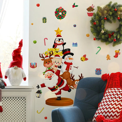 Close-up view of Festive Christmas Wall Art Decal | Home Decor by HomeDecorDecals.