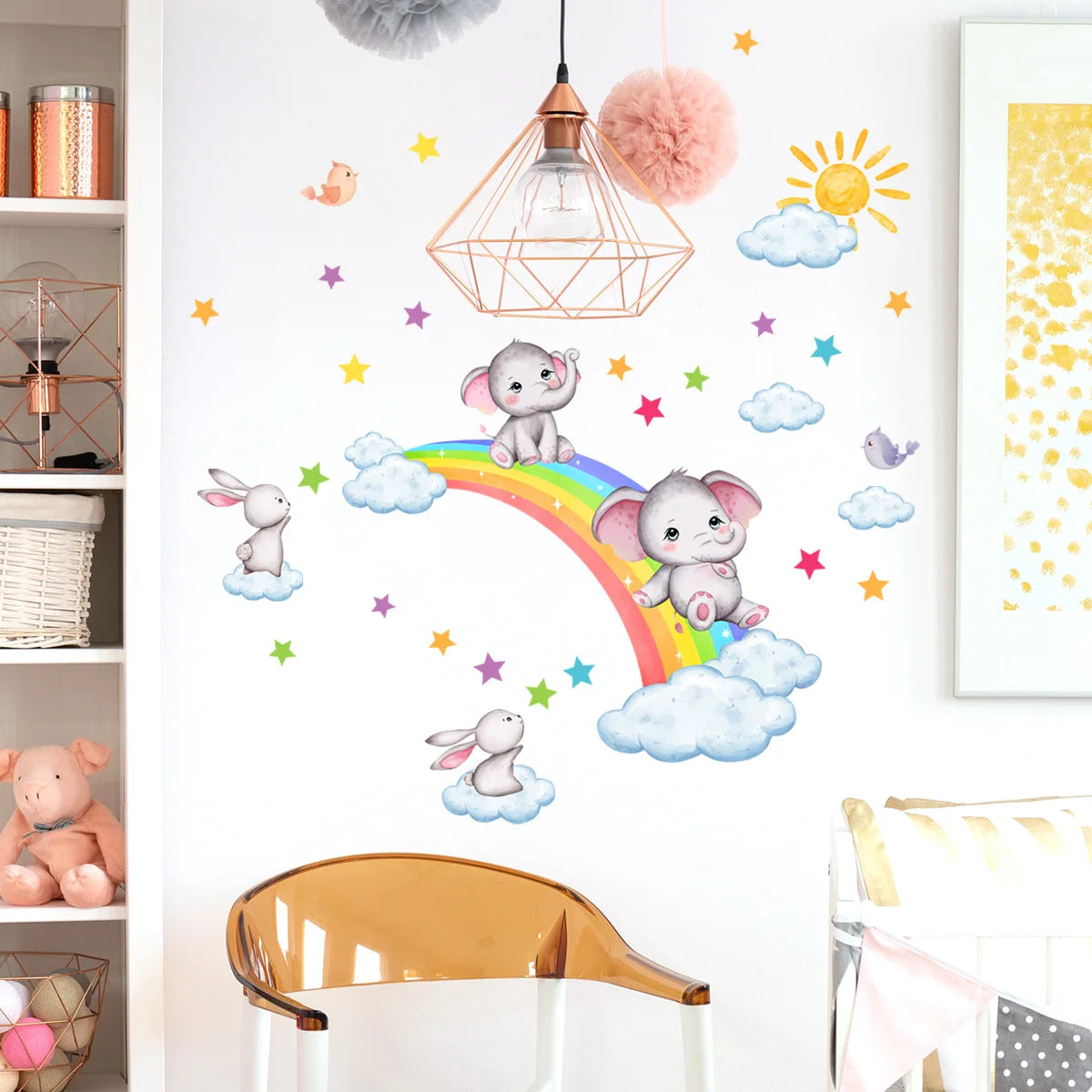 Creative cartoon Wall Stickers Home Wall Decor detachable Self-adhesive Kids Room Decoration Bedroom Background Wall Stickers-HomeDecorDecals_com