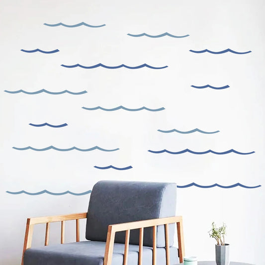Cartoon Wavy Wall Decal | Room Decor by HomeDecorDecals.
