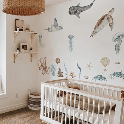 Additional view of Underwater Sea Animals World Wall Decal | Home Decor by HomeDecorDecals.