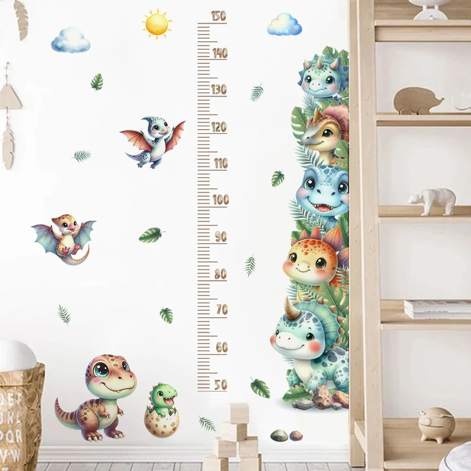 Cartoon Cute Dinosaur Wall Stickers for Children Room Boy Kids Room Living Room Nursery Background Decoration Wall Decals-HomeDecorDecals_com