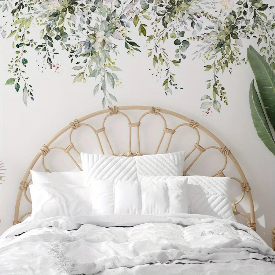 Watercolour Flower Plant Vine Wall Decal | Home Decor by HomeDecorDecals.