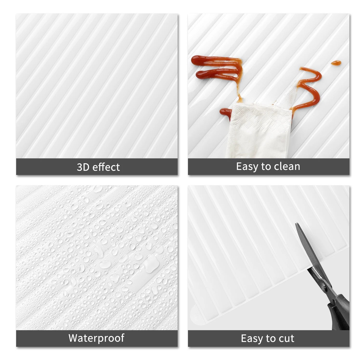 Waterproof Anti-Oil Kitchen Backsplash Tile Decal | Home Decor displayed in room decor by HomeDecorDecals.