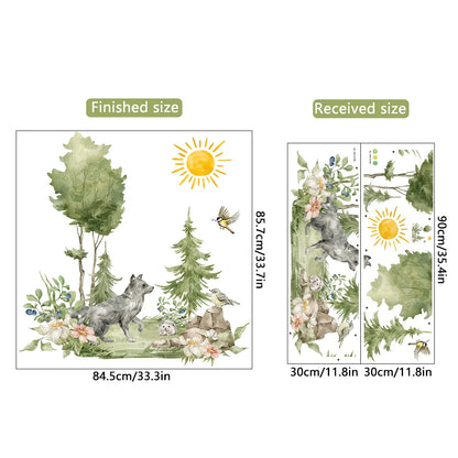 Cartoon Forest Animals Wall Stickers For Décor-HomeDecorDecals_com