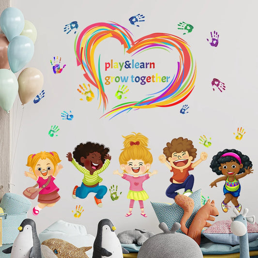 Rainbow Love Wall Stickers for Fun Home Decor in Living Room and Bedroom Decoration-HomeDecorDecals_com