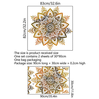 Mandala Lotus Flower Mural Wall Decal | Home Decor design details by HomeDecorDecals.