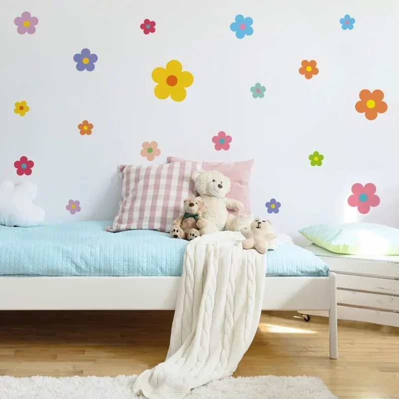 Colourful Flowers Wall Sticker | Kids Room Decor design details by HomeDecorDecals.