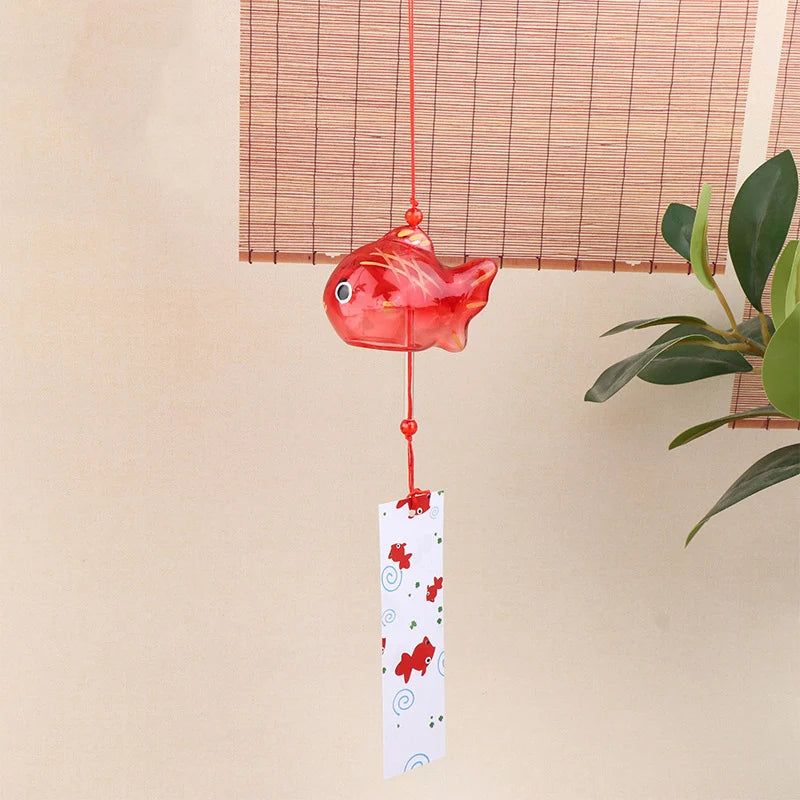 Stained Glass Wind Chimes Small Golden Fish Wind Chimes Can DIY Hand-painted Outdoor Hanging Ornaments Birthday Gift Crafts-HomeDecorDecals_com