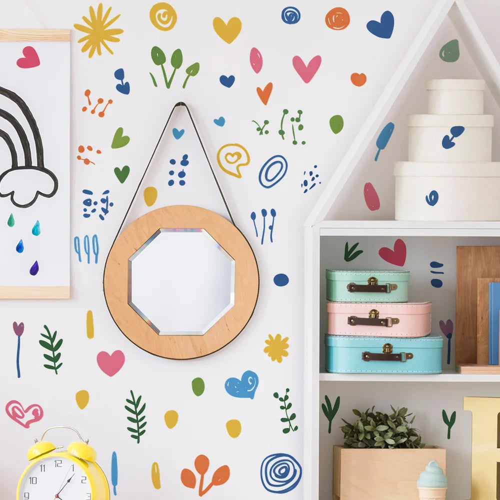 Simple Pattern DIY Wall Decal | Room Decor design details by HomeDecorDecals.