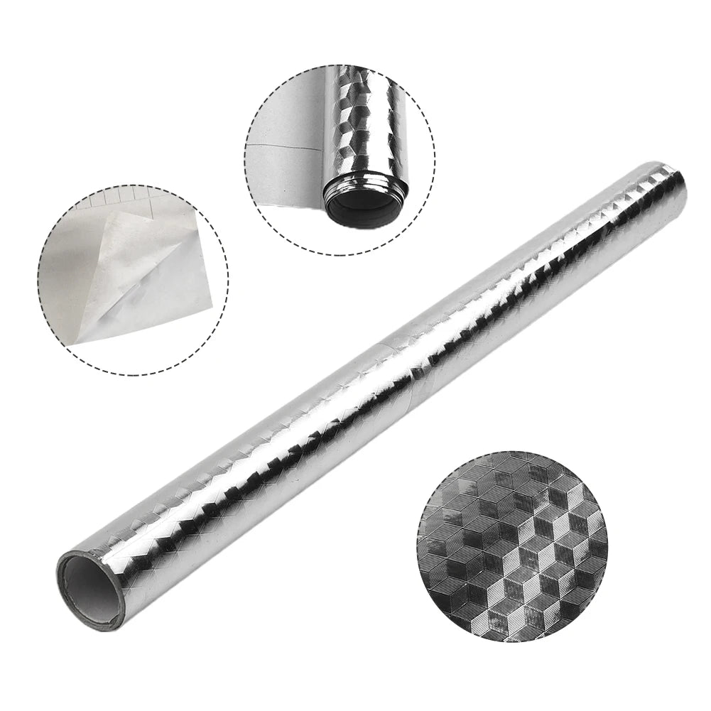5/2/1M Modern Kitchen Oil-proof Self Adhesives Stickers High-temperature Aluminum Foil Gas Stove Cabinet Contact Sticke-HomeDecorDecals_com
