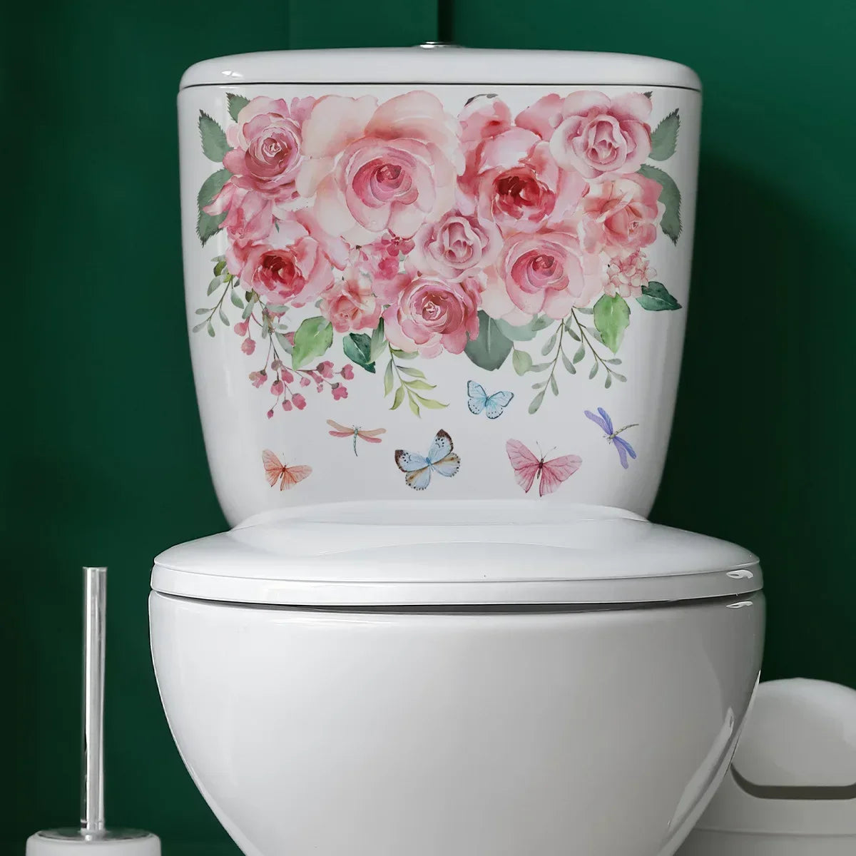 Plant Leaves Wall Sticker Toilet Sticker WC Self Adhesive Mural Beautify Flower Home Decoration Decals Refrigerator sticker-HomeDecorDecals_com