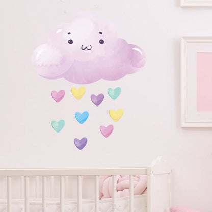 Cartoon Cute Cloud Love Rainbow Wall Stickers Decoration for Bedroom Girls Gift Kids Room Wall Art Living Room Wall Decals DIY-HomeDecorDecals_com