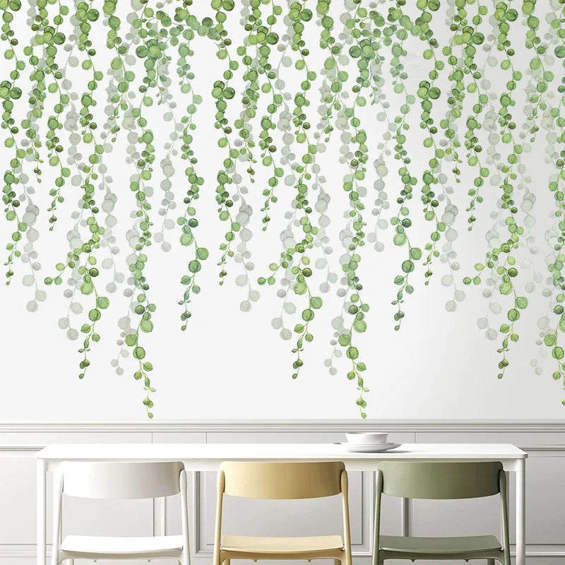 Tropical Leaves and Flowers Wall Decal | Home Decor decorative wall feature by HomeDecorDecals.