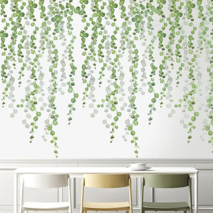 Tropical Leaves and Flowers Wall Decal | Home Decor decorative wall feature by HomeDecorDecals.