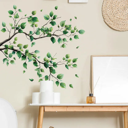 Branches and Leaves Wall Sticker Waterproof PVC Bathroom and Home Wall Decal Decor-HomeDecorDecals_com