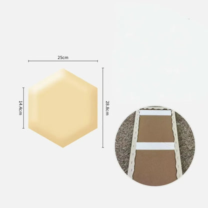 Alternative angle of Anticollision Hexagonal Headboard Panel | Room Decor by HomeDecorDecals.