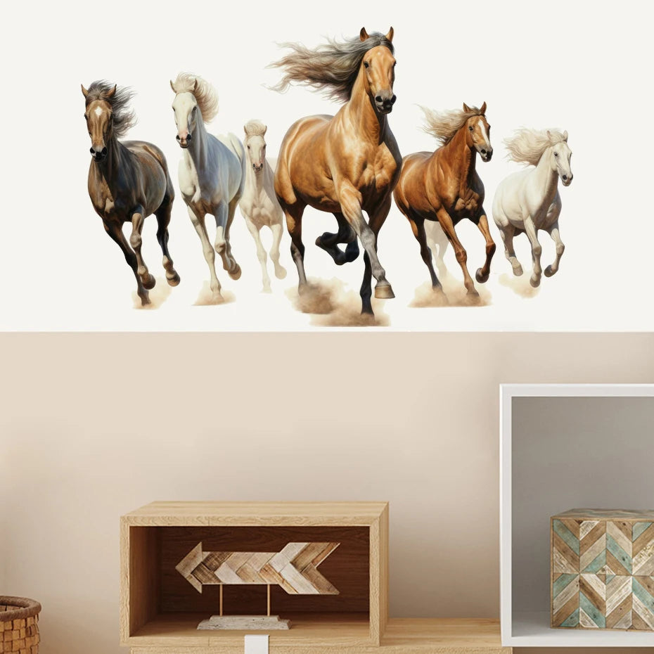 Running Horse Wall Decal | Home Decor displayed in room decor by HomeDecorDecals.