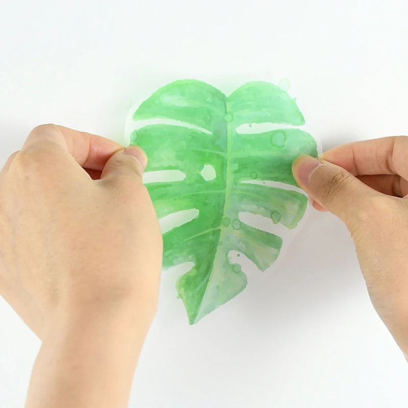 Tropical Leaves and Flowers Wall Decal | Home Decor displayed in room decor by HomeDecorDecals.