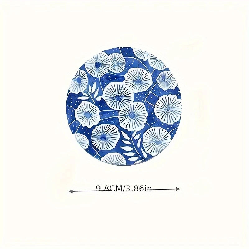 Wood Mandala Flower Round Coasters | Home Decor removable peel and stick wall decal by HomeDecorDecals.