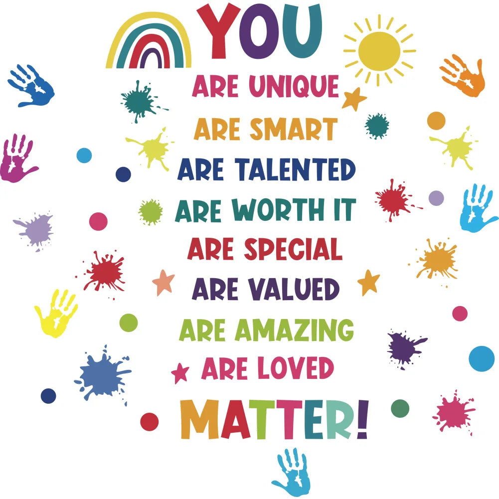 English motivational text wall sticker, removable children's room, daycare background decoration wall sticker-HomeDecorDecals_com