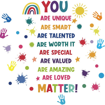 English motivational text wall sticker, removable children's room, daycare background decoration wall sticker-HomeDecorDecals_com