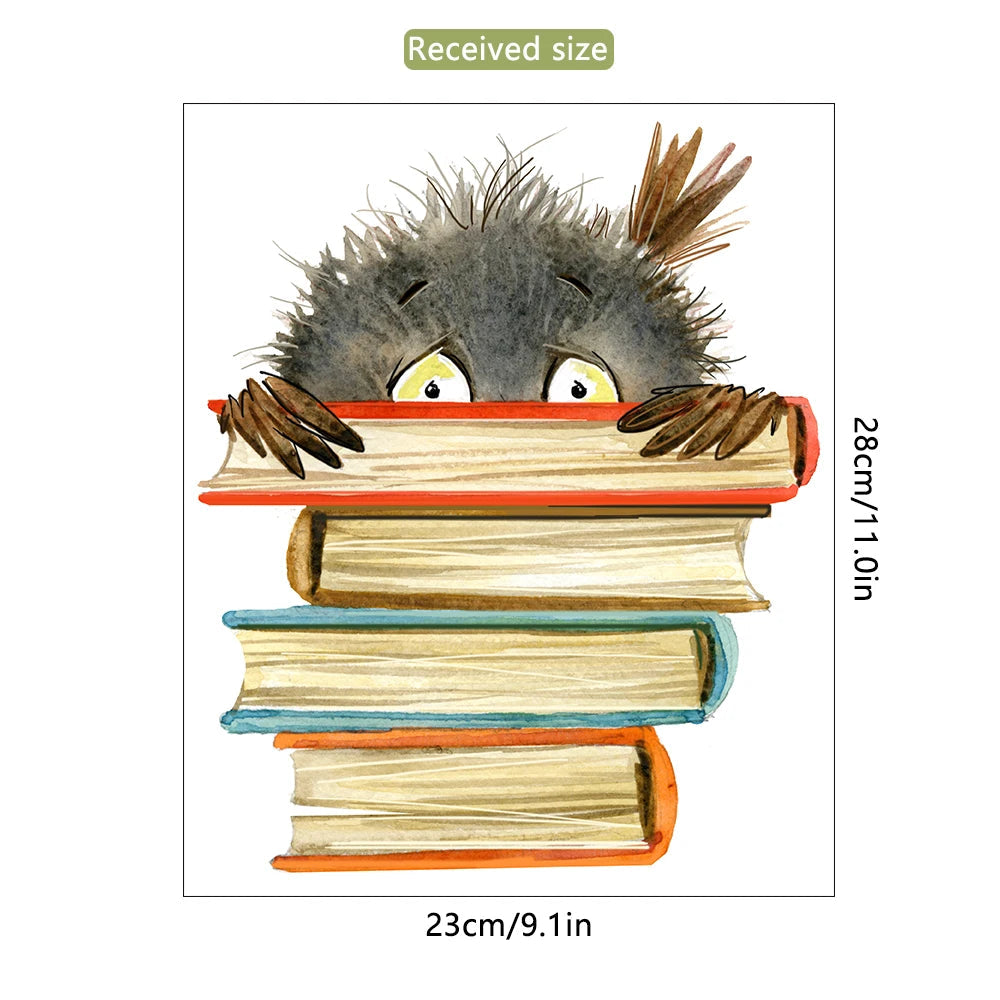 Cute Owl Books Wall Stickers PVC Kids Room Decor-HomeDecorDecals_com