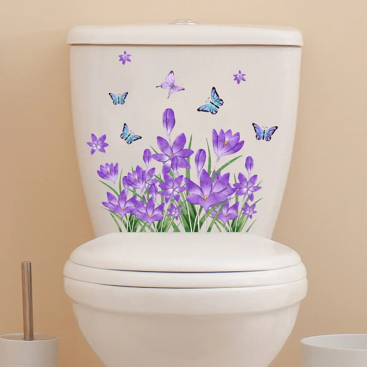 Plant Leaves Wall Sticker Toilet Sticker WC Self Adhesive Mural Beautify Flower Home Decoration Decals Refrigerator sticker-HomeDecorDecals_com