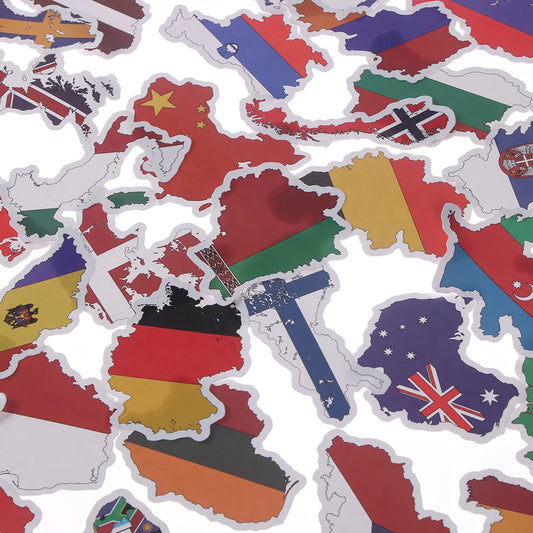 National Flags DIY Wall Sticker | Home Decor removable peel and stick wall decal by HomeDecorDecals.